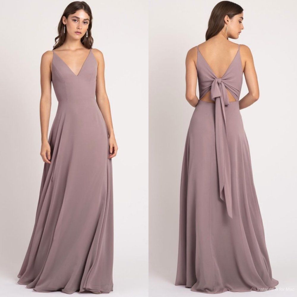 Jenny Yoo Dani Dress In Color Fig